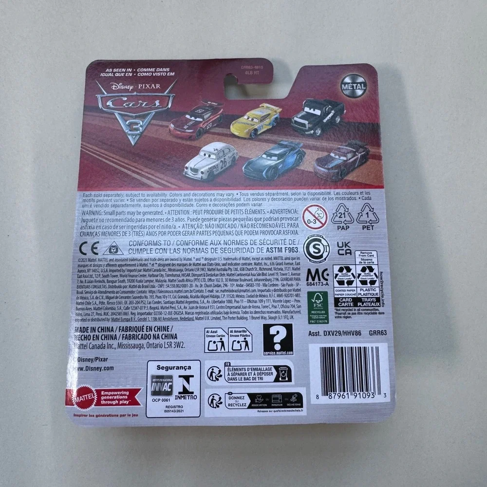 Disney Pixar Cars Will Rusch Vinyl Toupee #76 Next-Gen Die-Cast Mattel HHV86 NEW